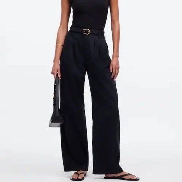Madewell Pants - Madewell The Harlow Wide-Leg Trouser Pants in Black Size 4